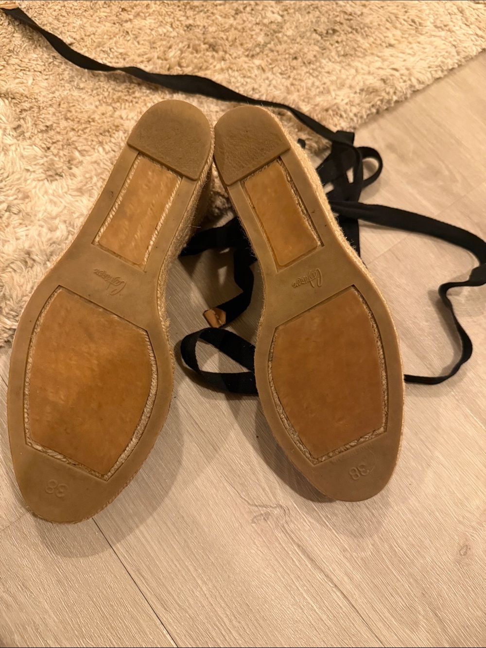 Castaner Black Espadrille Wedges with Ankle Wrap - Picture 5 of 9